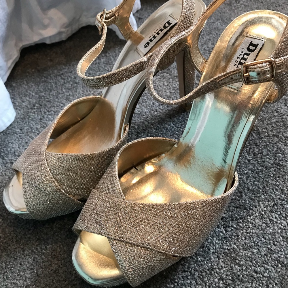 Gold Open Toe Heels